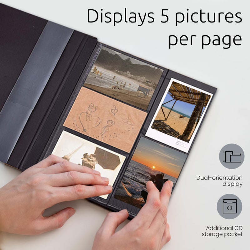 Kiera Grace Jocelyn Photo Album, 80-Page Photo Book with CD Storage Pocket, Holds 400 4 x 6 Pictures, Ideal for Weddings and Scrapbooks, Enhances Bookshelf Decor, White - Image 4